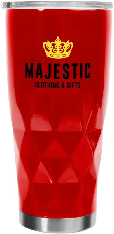 Custom Diamond Stainless Steel Travel Mugs - 20 oz. with 2 Color Imprint — view 5