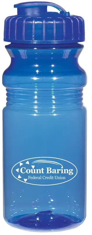 Poly-Clear™ Fitness Bottle With Super Sipper Lid - 20 Oz.