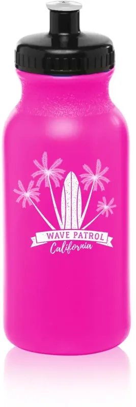 Custom Spirit Water Bottle (20 oz.) with Push Cap and 1 Color Imprint — view 14