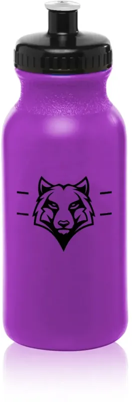 Custom Spirit Water Bottle (20 oz.) with Push Cap and 1 Color Imprint — view 2