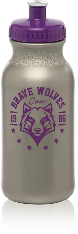 Custom Spirit Water Bottle (20 oz.) with Push Cap and 1 Color Imprint — view 8