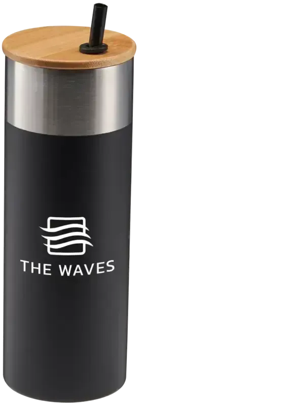 Custom Insulated Tumbler with Bamboo Lid - 20 oz.
