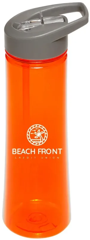 Personalized Aqua Plastic Sports Water Bottles - 22oz (1 Color Imprint) — view 4