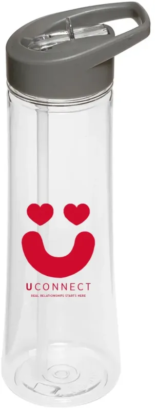 Personalized Aqua Plastic Sports Water Bottles - 22oz (1 Color Imprint) — view 5