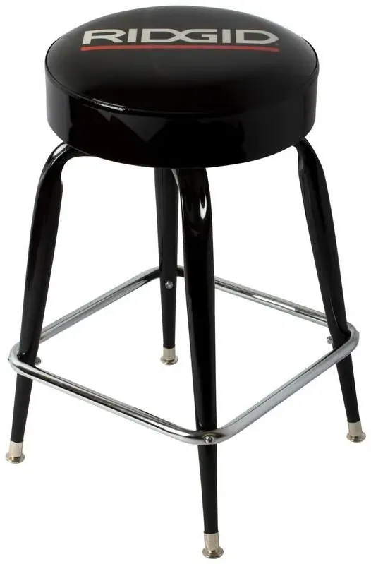 Black Frame Bar Stool with Seat Logo - 24"