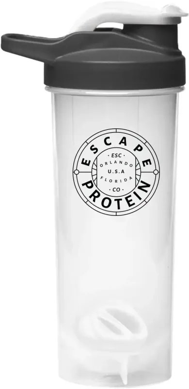 24 oz Custom Plastic Shaker with Mixer - (1 Color) — view 2