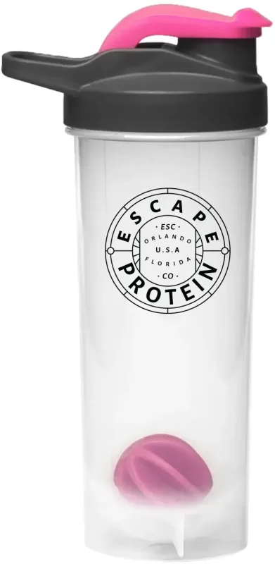 24 oz Custom Plastic Shaker with Mixer - (1 Color) — view 3