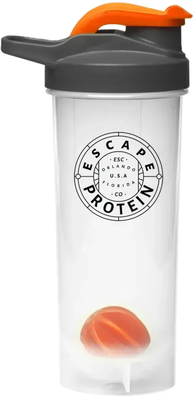 24 oz Custom Plastic Shaker with Mixer - (1 Color) — view 5