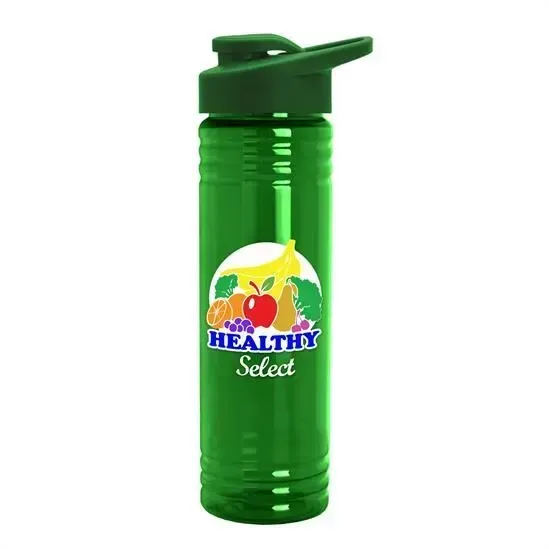 SlimFit Water Bottles (24 oz) - Personalized with Logo and Drink-Thru Lid