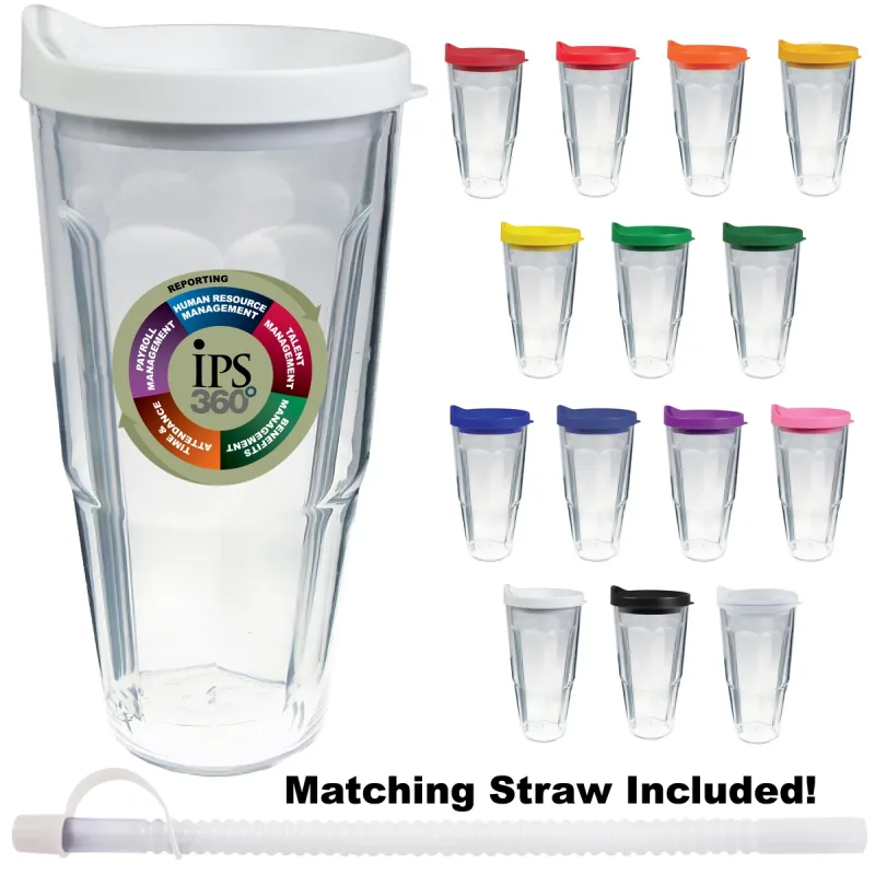 24 oz. Thermal Dual Walled Travel Tumbler (Four Imprint Options) — view 10