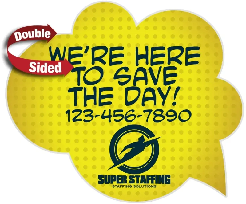 24" x 24" Custom Cut Corrugated Plastic Sign (Double-Sided) — view 3