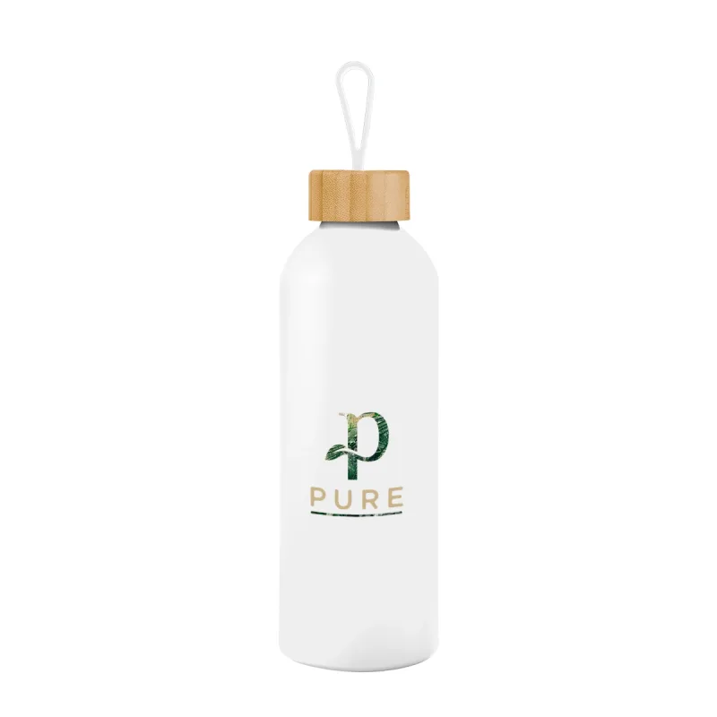 25 Oz. Blaire Recycled Aluminum Bottle With Bamboo Lid And Carry Handle — view 2
