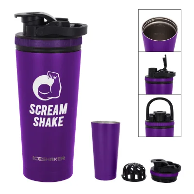 26 Oz. Stainless Steel Ice Shaker Promo Bottle โ view 1