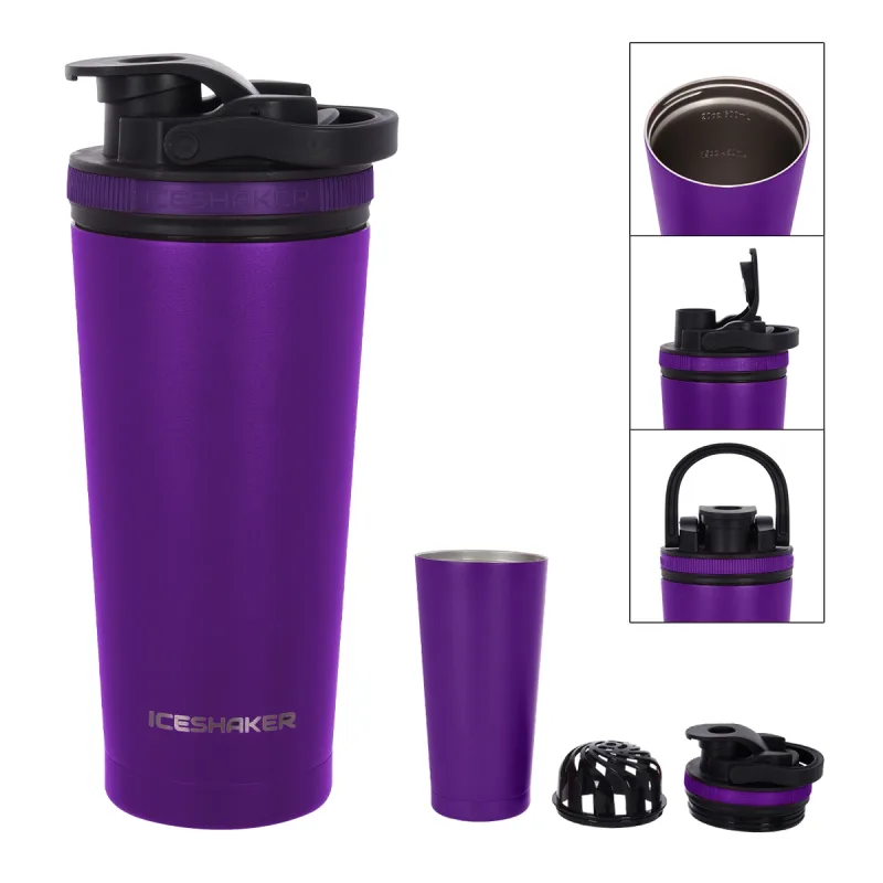 26 Oz. Stainless Steel Ice Shaker Promo Bottle — view 8