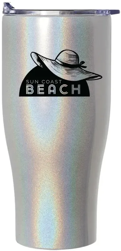 Personalized Iridescent Nebula Travel Mug - 27oz — view 2
