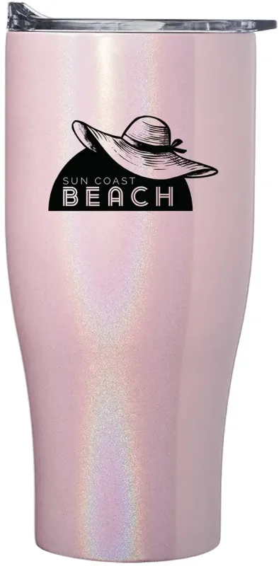 Personalized Iridescent Nebula Travel Mug - 27oz — view 3