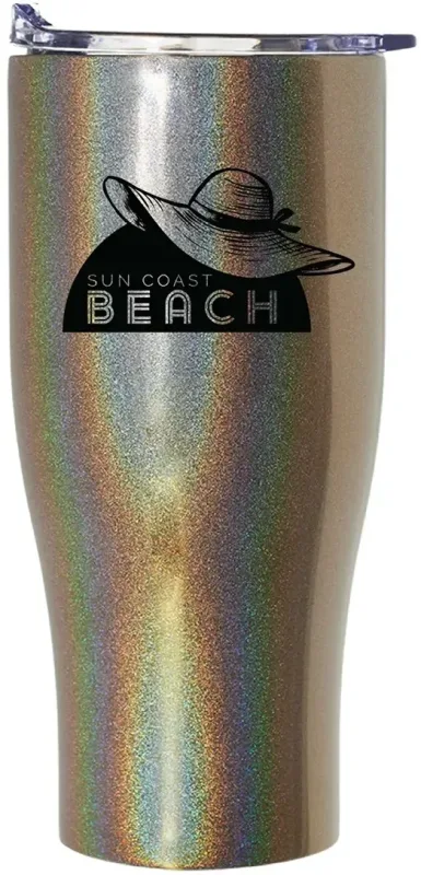 Personalized Iridescent Nebula Travel Mug - 27oz — view 5