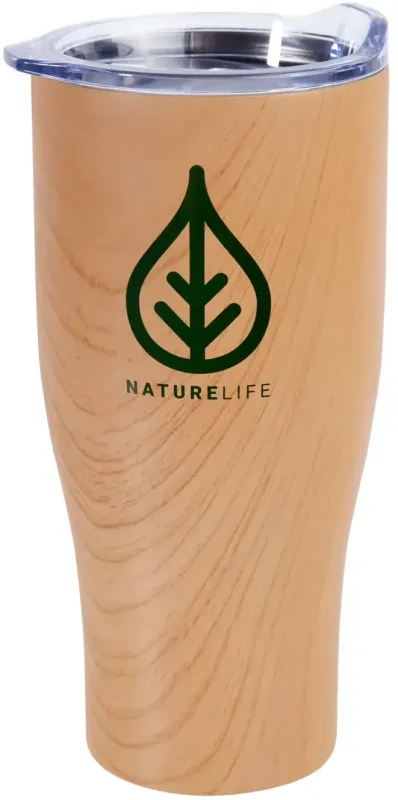 LUXE Stainless Tumbler - 27oz (Clear Lid, 1 Color Imprint) — view 3