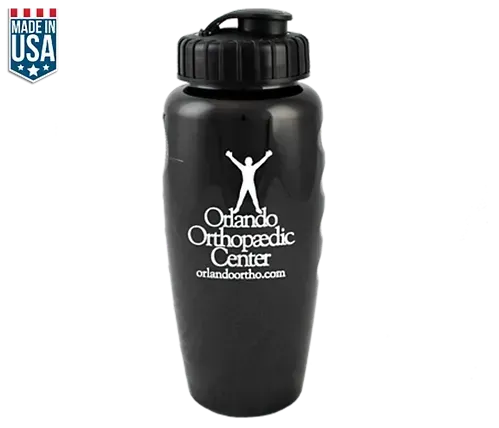 Custom Gripper Water Bottle+Logo - 28 Oz