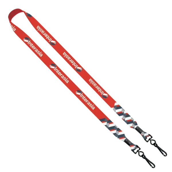 3/4" 2-Ended Dye-Sublimated Lanyard with Metal Crimp and Metal Swivel Snap 