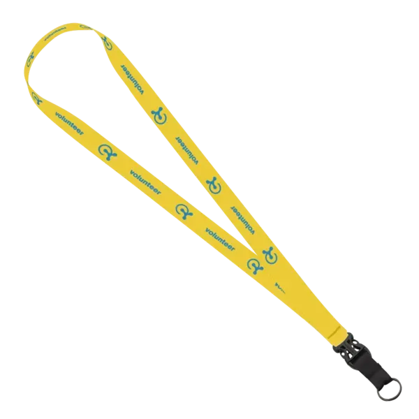 3/4" Dye-Sublimated Lanyard with Slide-Release & Metal Split-Ring