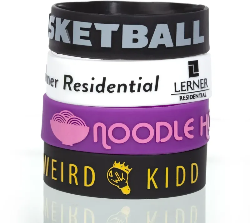 Personalized Embossed Silicone Wristband — view 2