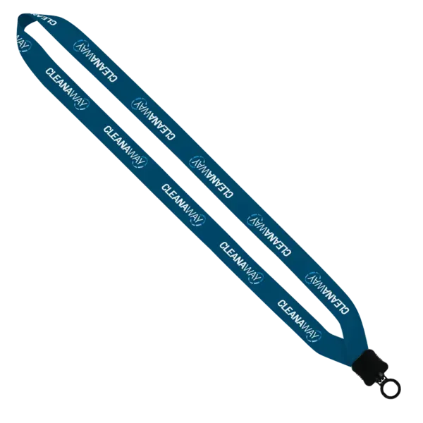 RPET Dye-Sublimated Lanyard with Plastic Clamshell and O-Ring - 3/4"