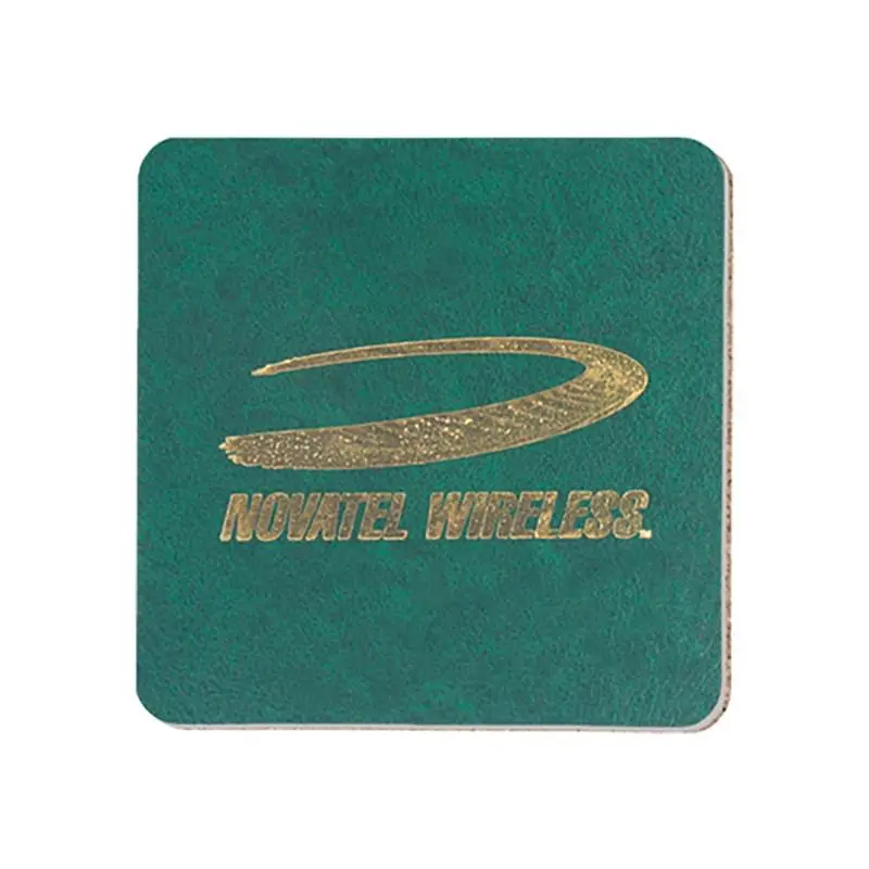 3.5" Square Leatherette Coaster