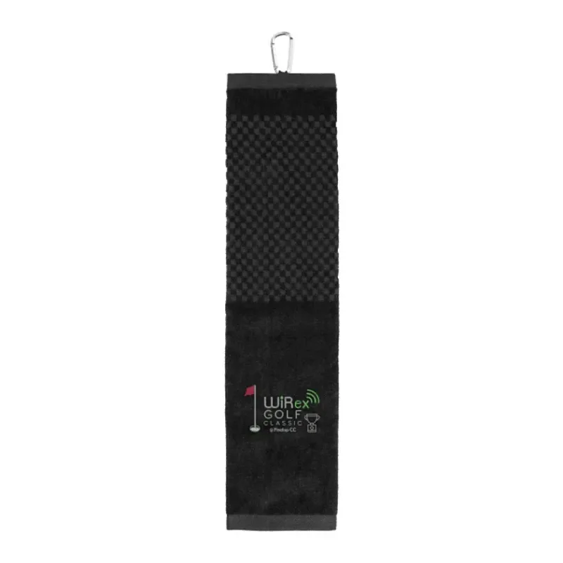 Custom Embroidered Scrubber Golf Towel - 3.5lb./doz. 5.25x22in — view 3