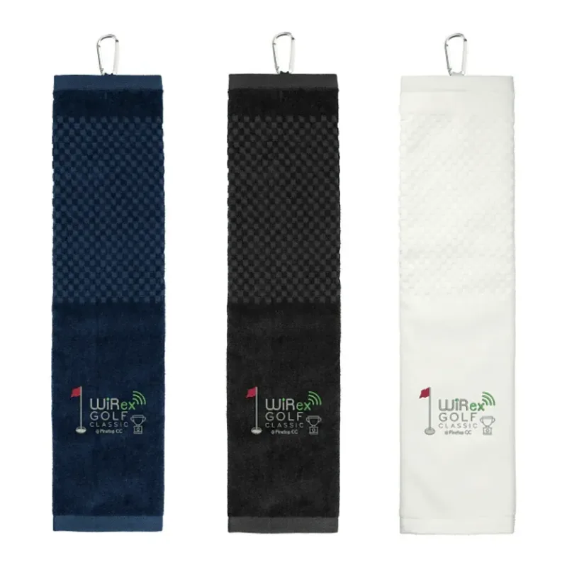 Custom Embroidered Scrubber Golf Towel - 3.5lb./doz. 5.25x22in — view 5