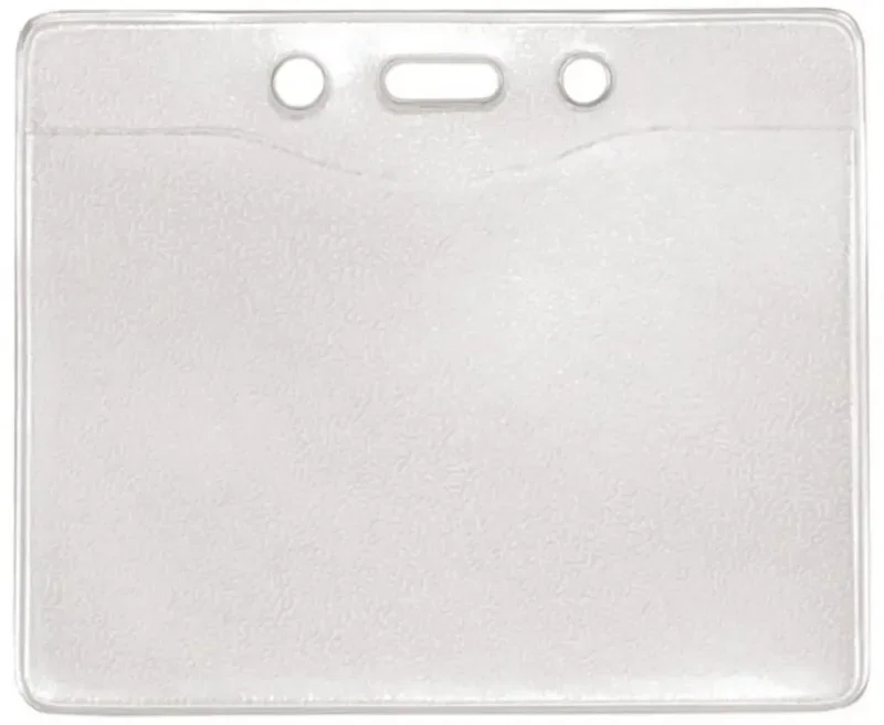 Custom Logo Vinyl Badge Holder - Horizontal (100 Pack) — view 2