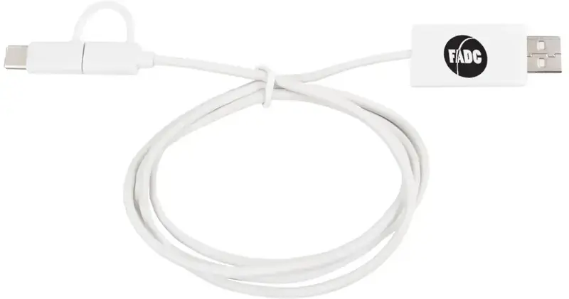 3-In- Charging Cable With Antimicrobial Additive - 1 3 Ft.