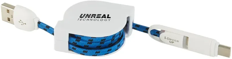 3 in 1 Retractable Fabric Charge-It™ Cable — view 5