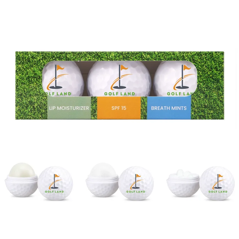 3 Pack Golf Ball Lip Moisturizer, Mints & Sunscreen — view 4