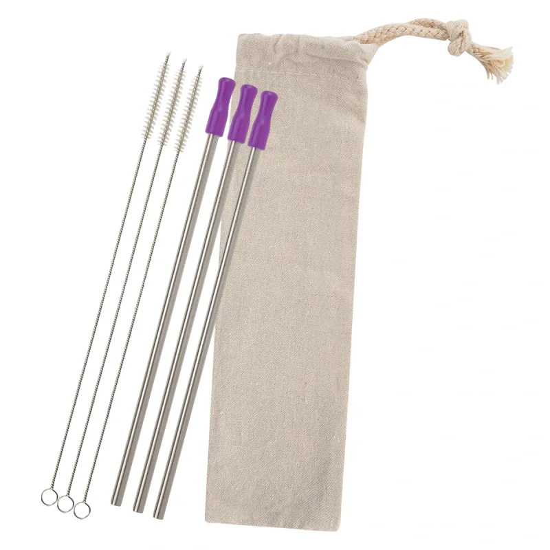 3-Pack Stainless Straw Kit with Cotton Pouch — view 14