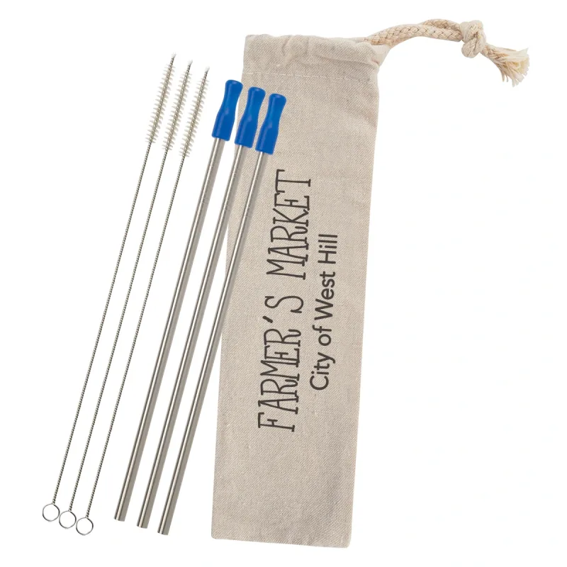 3-Pack Stainless Straw Kit with Cotton Pouch — view 20