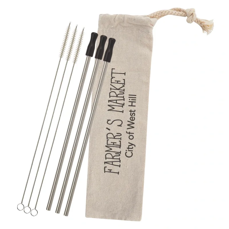 3-Pack Stainless Straw Kit with Cotton Pouch — view 21
