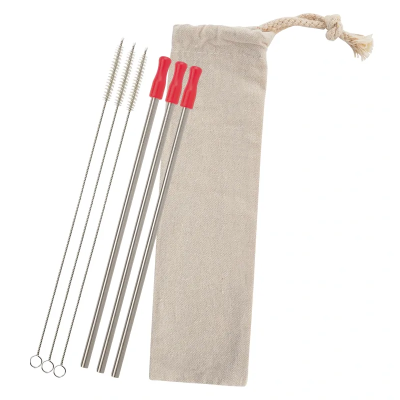 3-Pack Stainless Straw Kit with Cotton Pouch — view 6