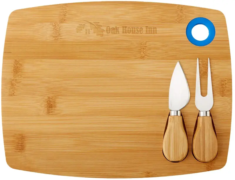 Custom Bamboo Cheese Board Set (3-Piece)