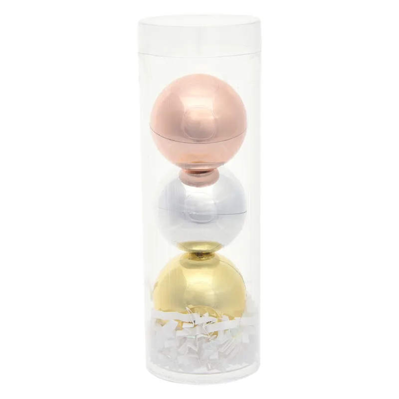 3-Piece Metallic Lip Moisturizer Ball Tube Gift Set — view 3