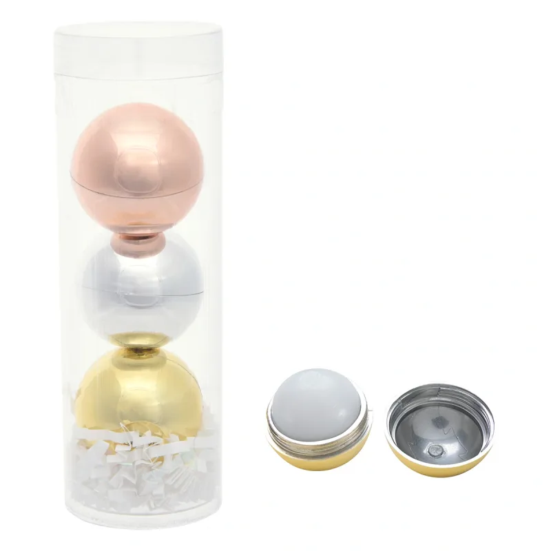 3-Piece Metallic Lip Moisturizer Ball Tube Gift Set — view 5