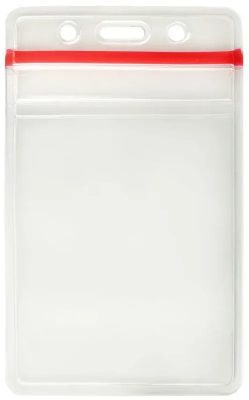 Custom Vertical Resealable Badge Holder - 3" x 4.95" (V) — view 2