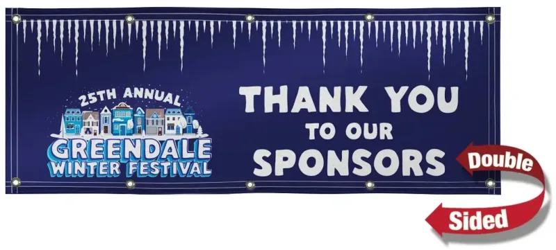 3' x 8' 18 oz. Vinyl Banner Double-Sided — view 2