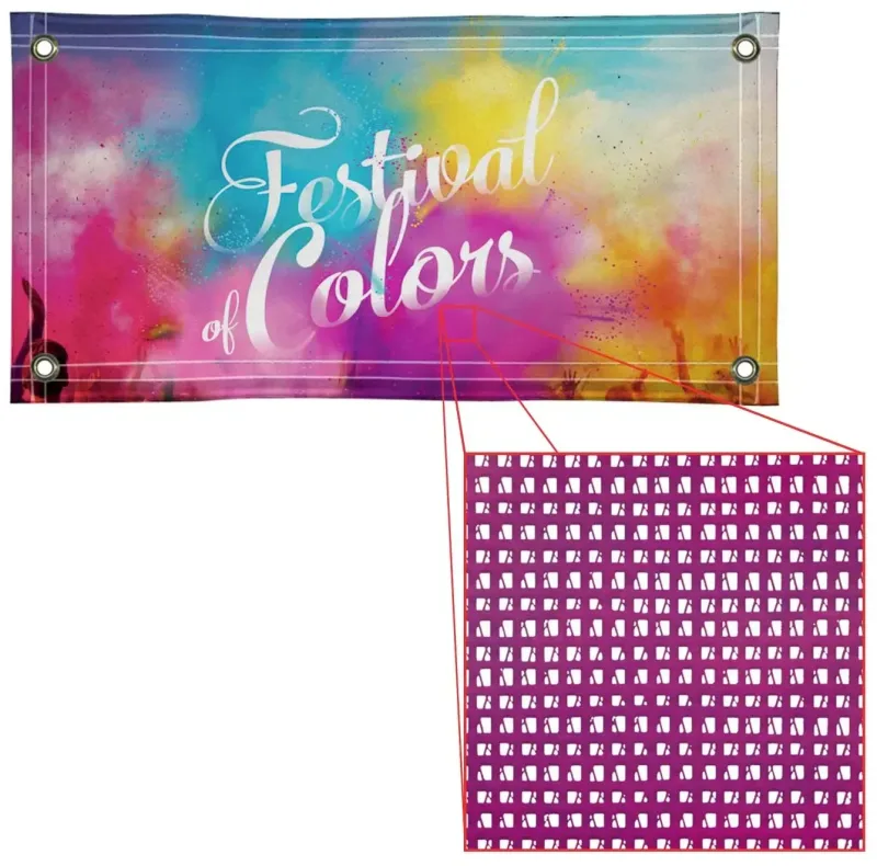 3' x 8' 9 oz. Mesh Vinyl Banner Single-Sided — view 2