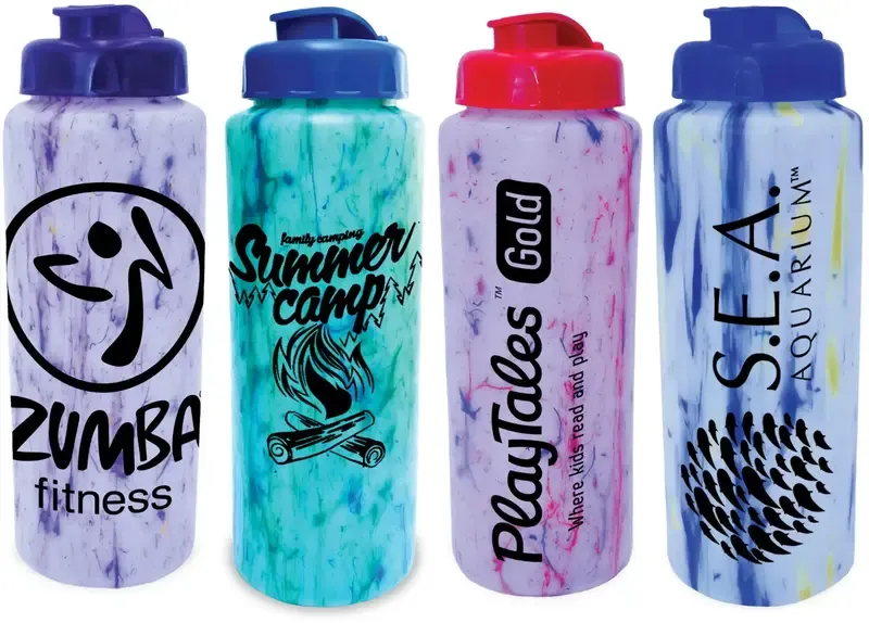 32 oz. Confetti Sports Bottle with Flip Top Cap