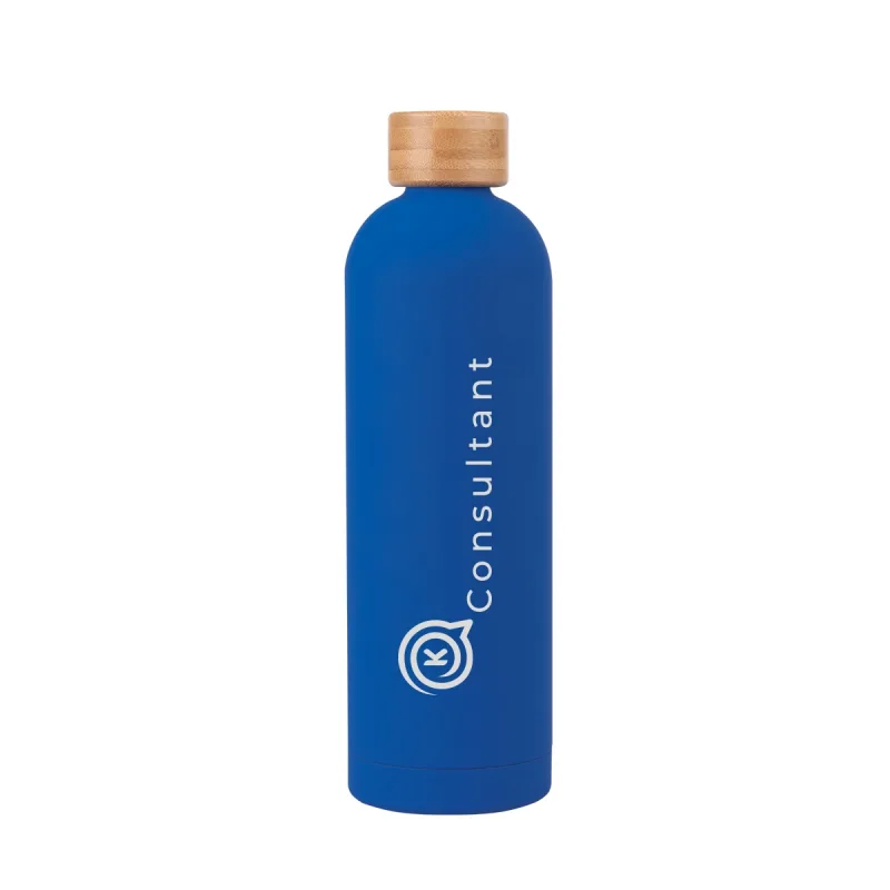 32 oz. Stainless Steel Bottle w/ Bamboo Lid for Hot/Cold Drinks — view 3