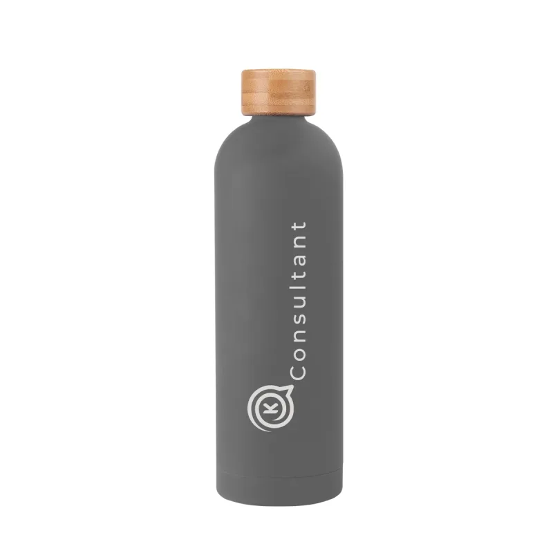32 oz. Stainless Steel Bottle w/ Bamboo Lid for Hot/Cold Drinks — view 4