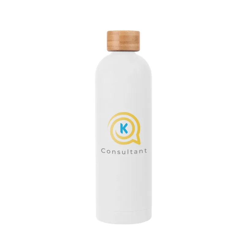32 oz. Stainless Steel Bottle w/ Bamboo Lid for Hot/Cold Drinks — view 6