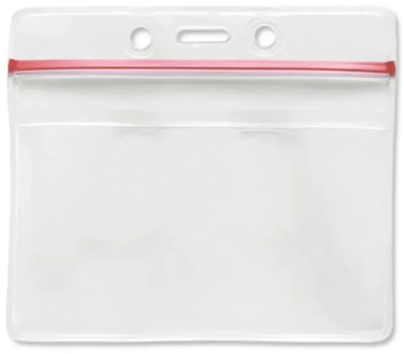 Personalized Resealable Badge Holder - Horizontal (4.25" x 3.70") — view 2