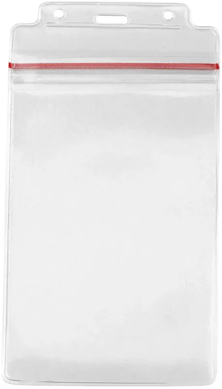 Branded Resealable Badge Holder (Vertical, 4.25" x 8.25") - Pack of 100 — view 2